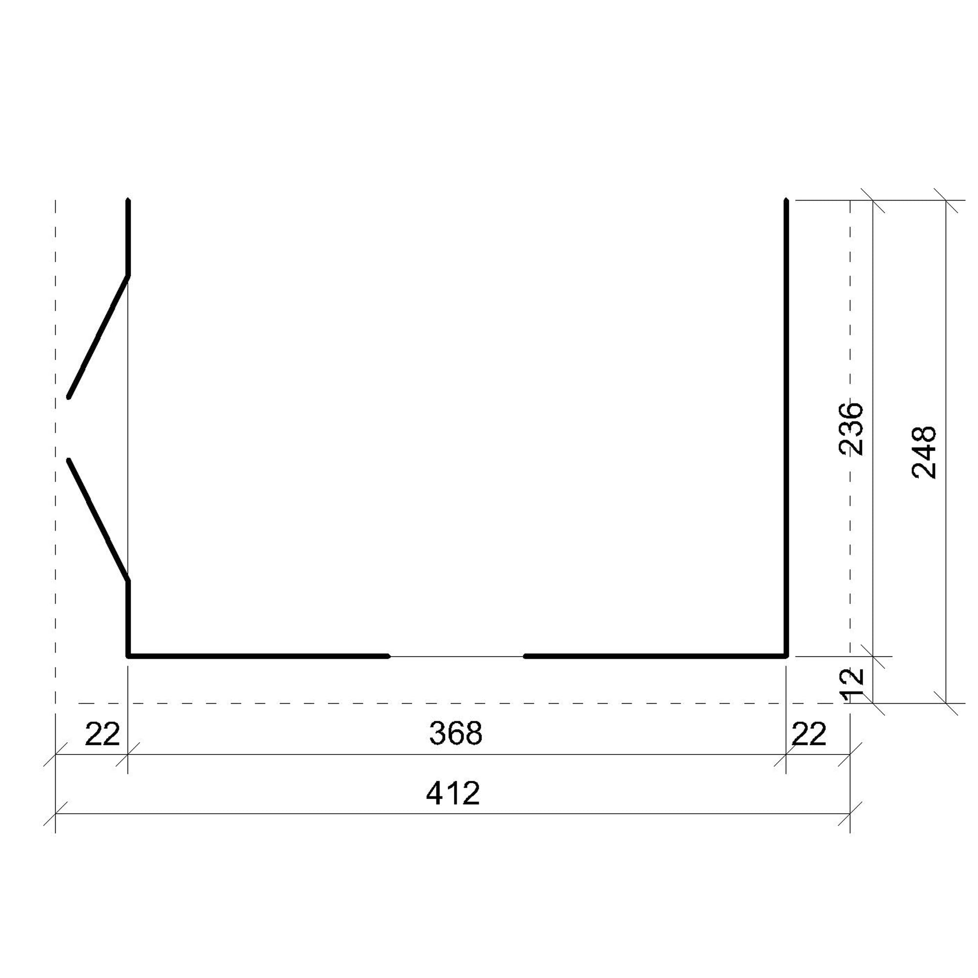 Casa de jardín de Primera Calidad 8,68 m² - H231x248x412 cm - Construcción de Paneles LP Smartside - Sin Suelo ni Pared Lateral - Timbela M939B
