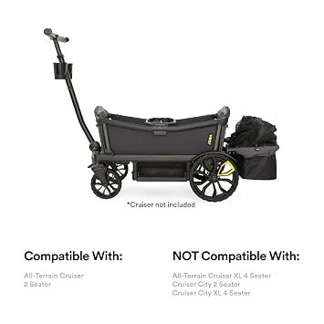 Veer Rear Foldable Storage Basket for Veer All-Terrain Cruiser 2 Seater. NOT Compatible with All-Terrain Cruiser XL 4 Seater or Cruiser-City Models.