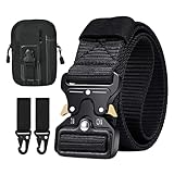 Cinturón Táctico para Hombres, con Bolsa para Cinturón Táctico y Gancho Táctico. Cinturones Tácticos Ajustables, con...