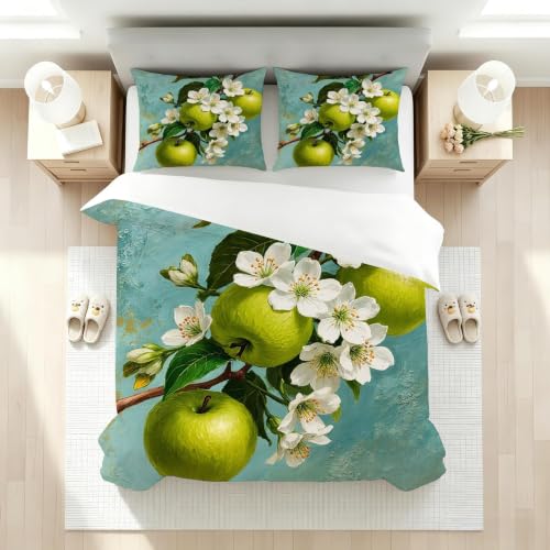 Housse de couette 240x260 respirante parure de lit microfibre avec attaches - 3