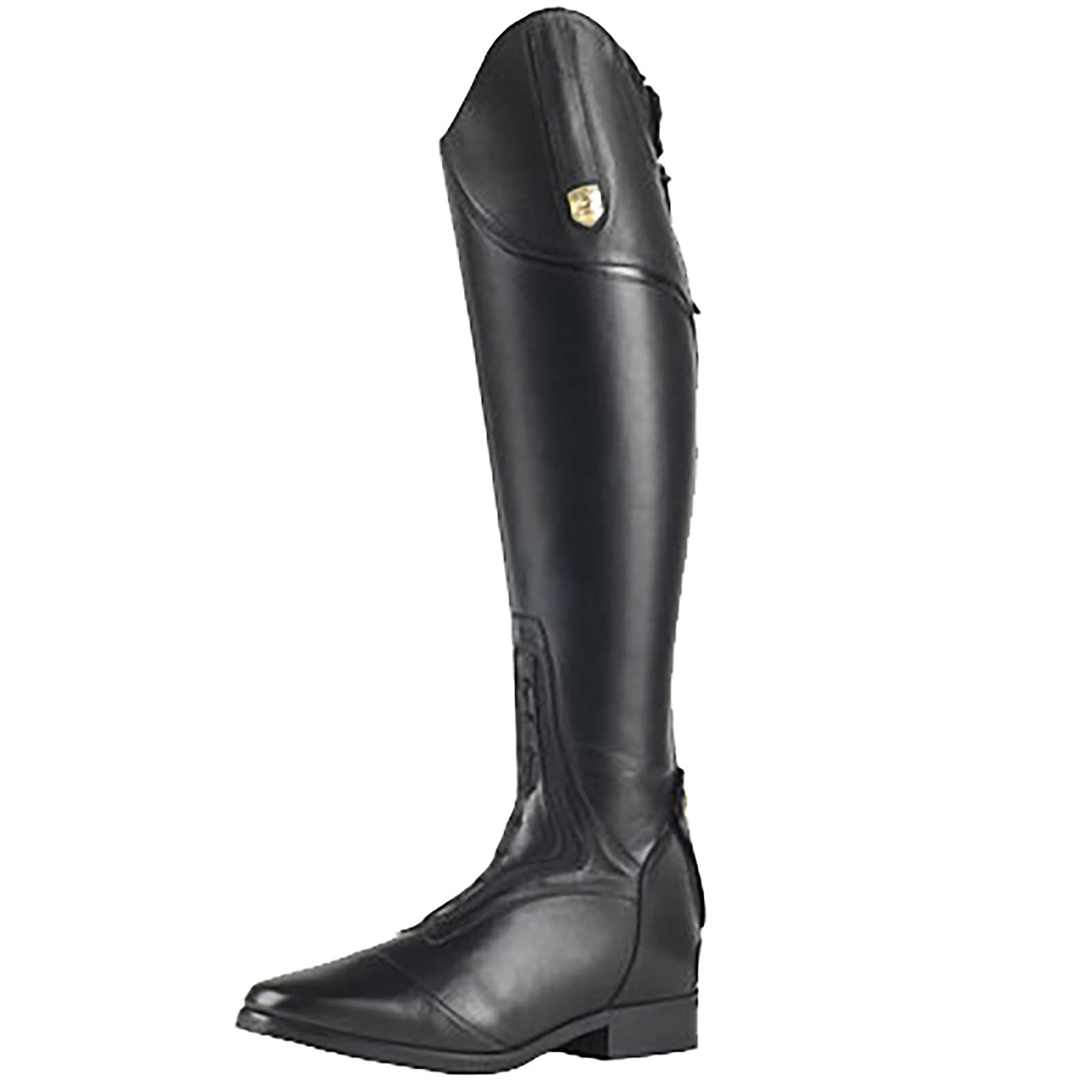 Stivali da equitazione da donna in pelle al ginocchio stivali da equitazione vintage stivali alti a punta tacco basso stivali equestri, 3.5 UK stretto