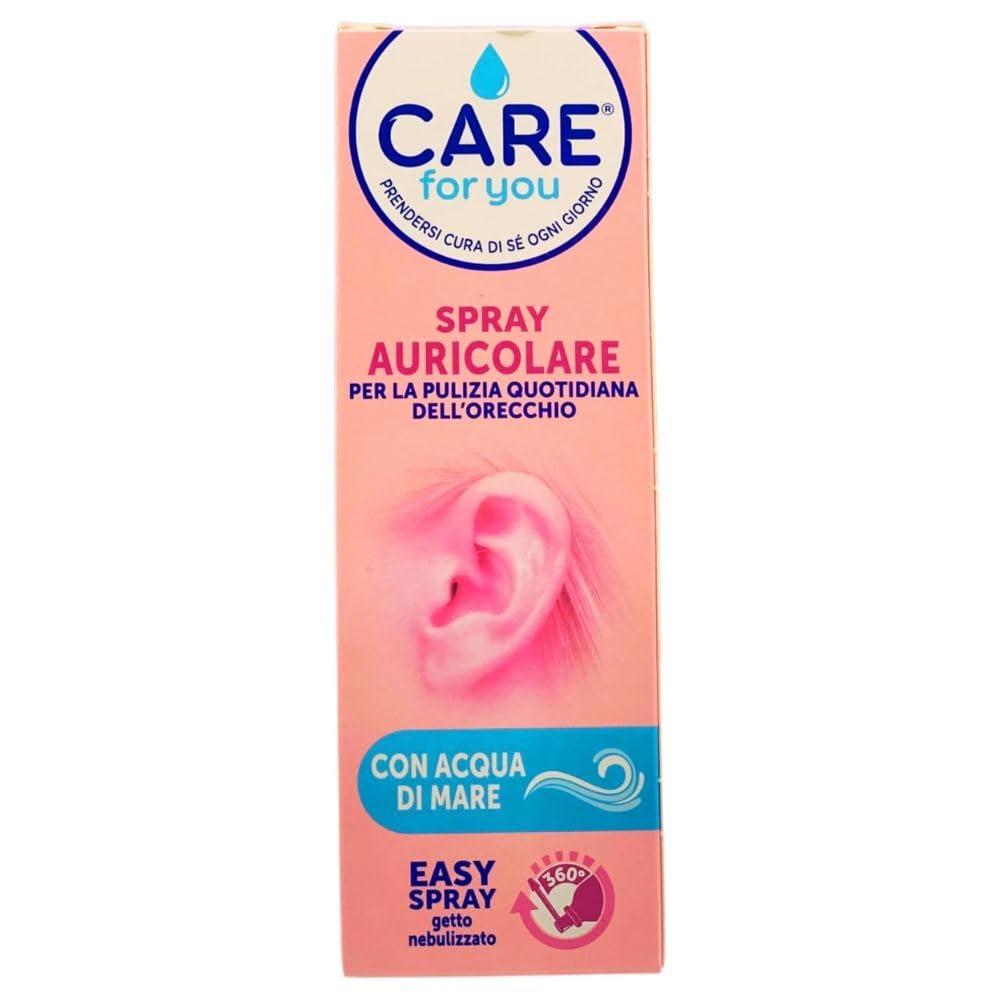 2x Spray Auricolare, Per La Pulizia Quotidiana Dell'Orecchio, Con Acqua Di Mare. Previene Ed Attenua i Disturbi Derivanti Da Una Eccessiva Produzione Di Cerume 100ml