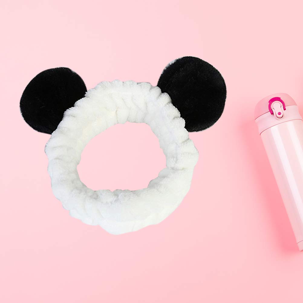 Beaupretry Fascia Per Capelli Morbida A Tema Panda – 2 Pezzi, Per Doccia, Yoga E Trucco