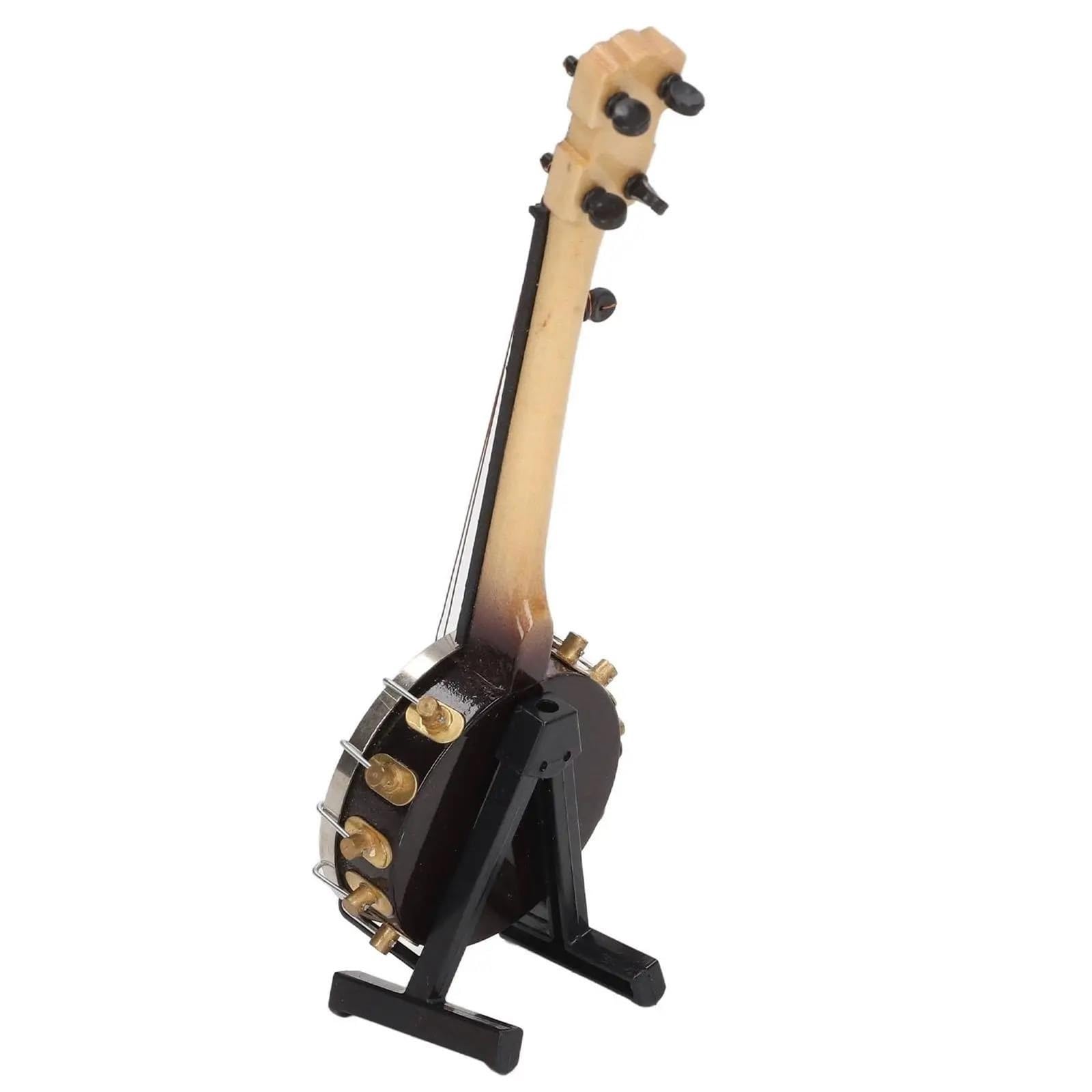 Miniaturowe modele instrumentów muzycznych Miniaturowy Model Banjo Wytrzymały Ze Stojakiem I Etui