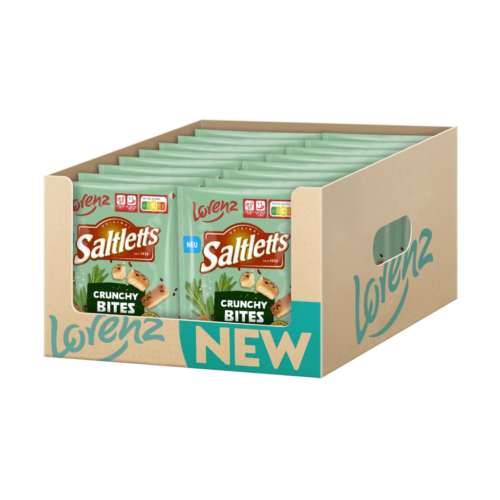 LORENZ | Saltletts Crunchy Bites Rosmarin | 16 x 100 g | vegetarisch