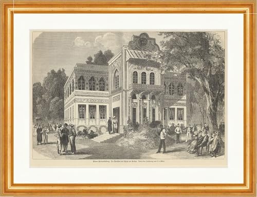 Gravure Shah de Perse Exposition Vienne cadeau d'exception encadré