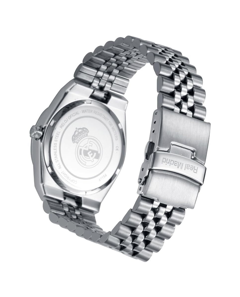 Viceroy Reloj Oficial Real Madrid para Mujer - Licencia Oficial - 37 mm - Esfera Blanca - Resistente al Agua 10 ATM - Talla Cadete - Movimiento de Cuarzo – 41154-05