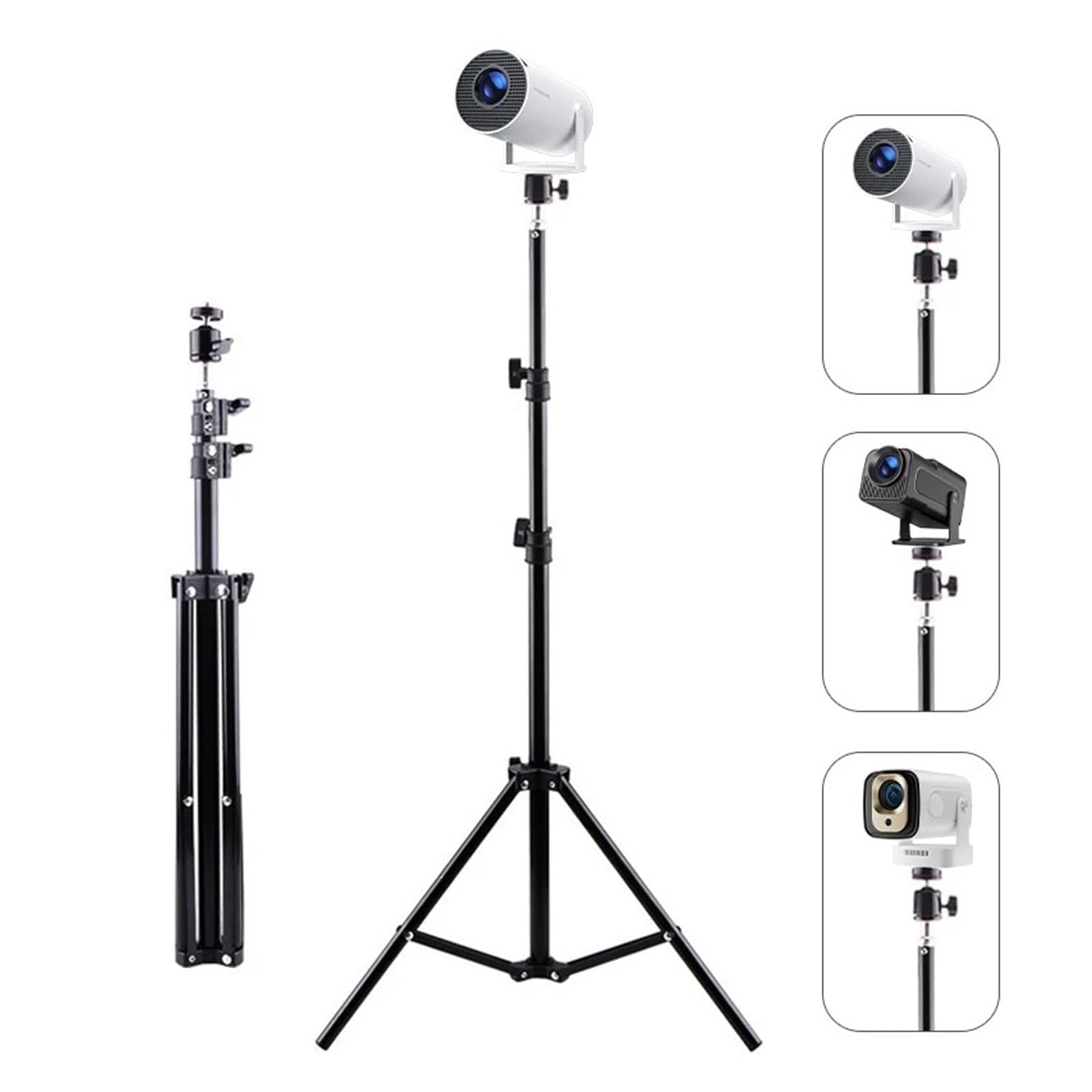Genérico Trípode for proyector portátil Universal extensible, soporte de montaje Compatible con Mini proyector HY300 Pro HY320, soporte de viaje