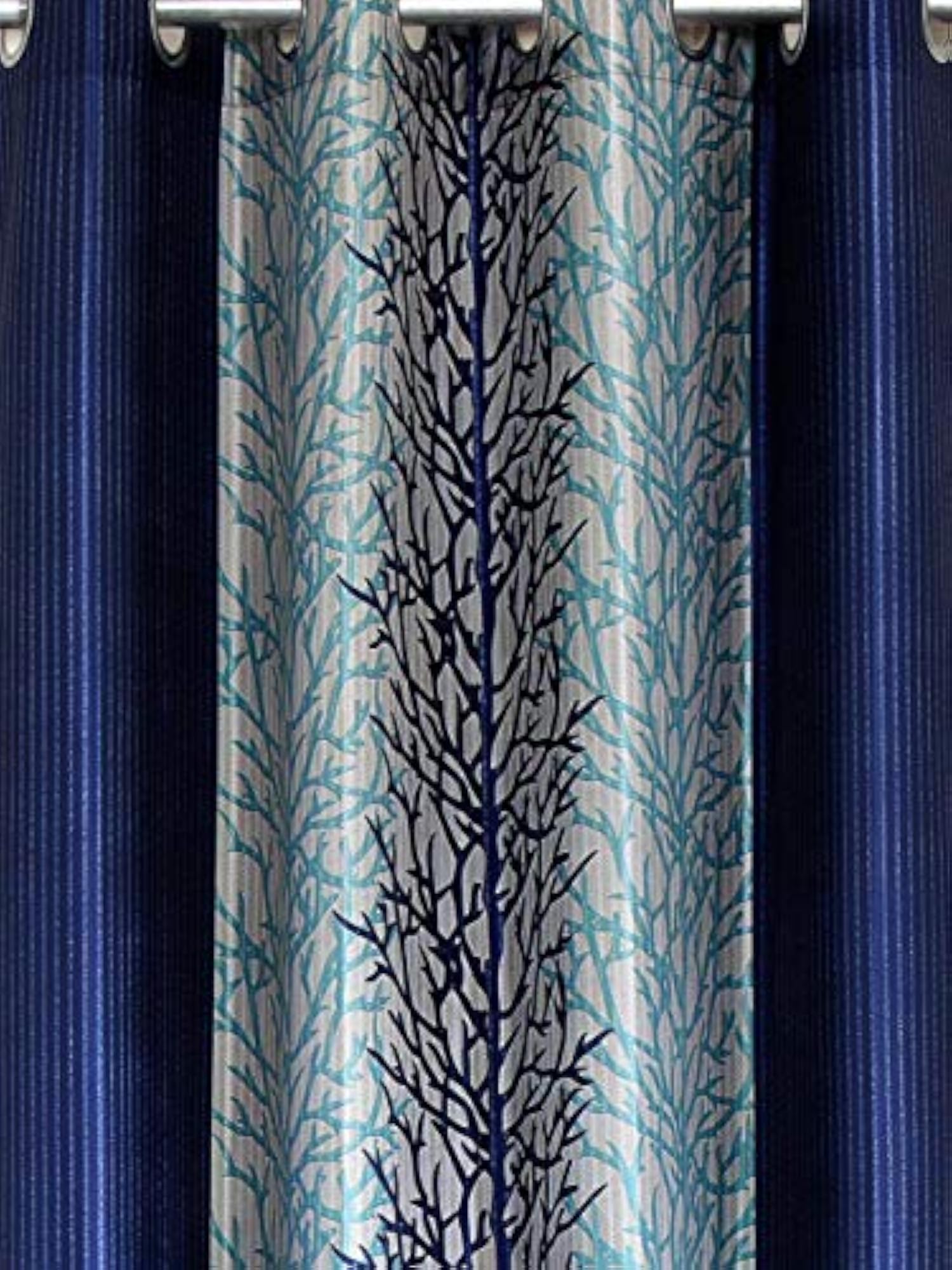 Chinar Printed Curtains for Door, 7 Feet