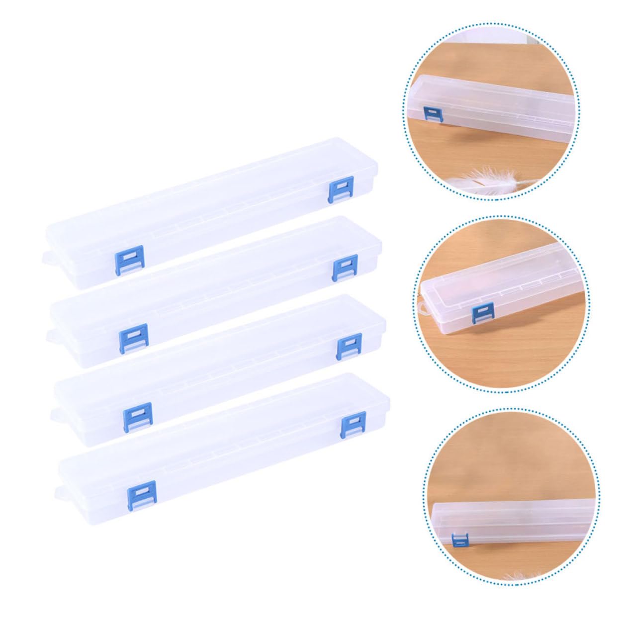 DOITOOL 3 Set Scatola Trasparente Per Pittura Da Box Per Strumenti Artistici Design Compatto E Leggero Materiale E Pratico 4 Pezzi*3