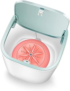HHORB Mini Machine À Laver, Machine À Laver Automatique De Table De 3,8 L, Laveuse À Linge Portable Alimentée par USB pour Le Camping, Les Dortoirs, Les Appartements, Les Voyages d'affaires,Rose