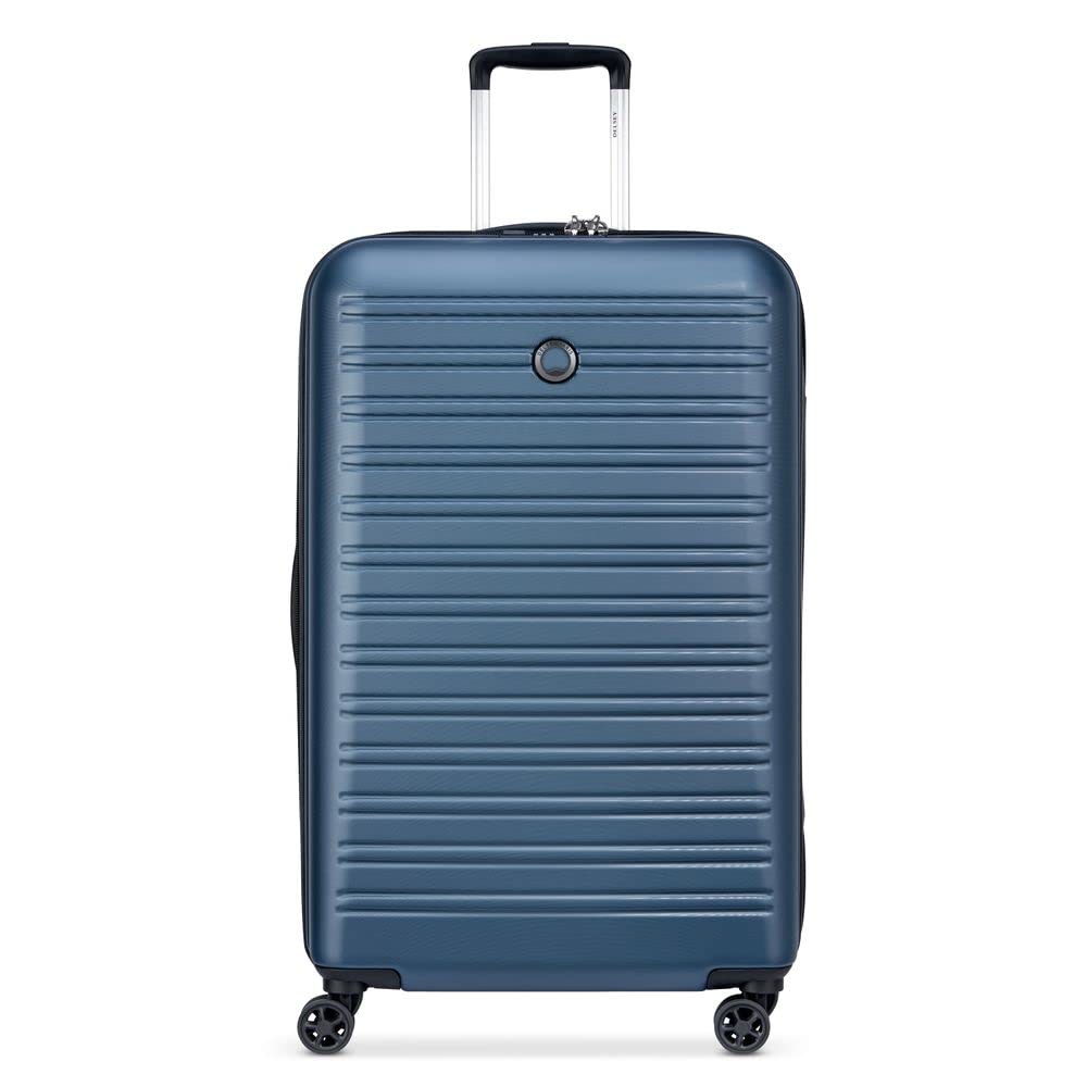 Delsey Unisex Bleu Trolley Suitcase 4 Double Wheels Segur 2.0 76 Cm