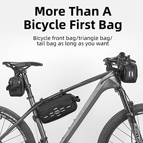 Umerk Fahrradträgertasche Fahrradtasche Front Lenker Fahrradbeutel Rahmenkorb Wasserdicht Multifunktional Mountainbike Straße Roller Fahrradbeutel Hängende Korb Fahrrad-Kofferraumtasche(B81 About 2L) Sport & Freizeit
