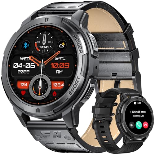 Montre Connectée Hommes avec 2 Bracelet, 500mAh Longue Durée Batt...