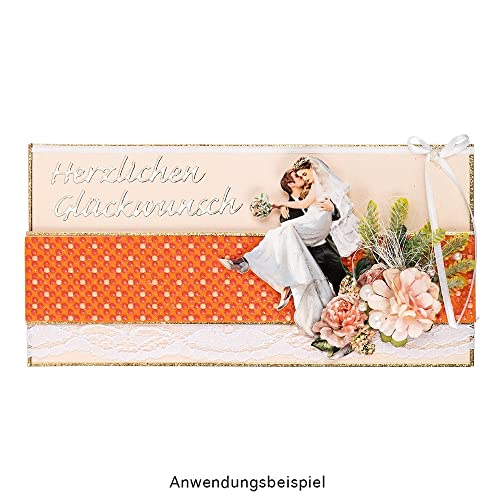 Ideen mit Herz Diamond-Painting-Lineal, mit Blumen-Raster, für runde Steine, 22,5cm x 5 cm