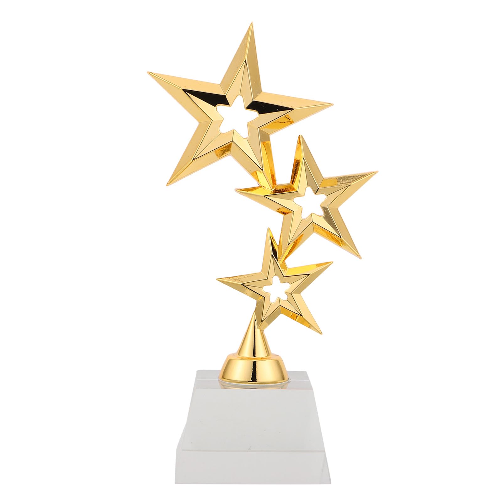 Trofeo Tamaño Portátil Estrella de Cristal y Aleación de Zinc Premio Motivacional para Ceremonias Deportivas y Fiestas Infantiles