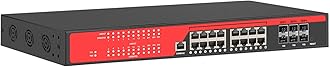 22 Port 2.5G Managed Layer 3 Switch, 16 x 2.5 Gigabit Ports, 6 x 10 Gigabit SFP Switch, Ethernet Switch, Smart Switch, Flexible DHCP/VLAN/MAC/ACL/QoS/SNMP V1/V2/V3/IGMP