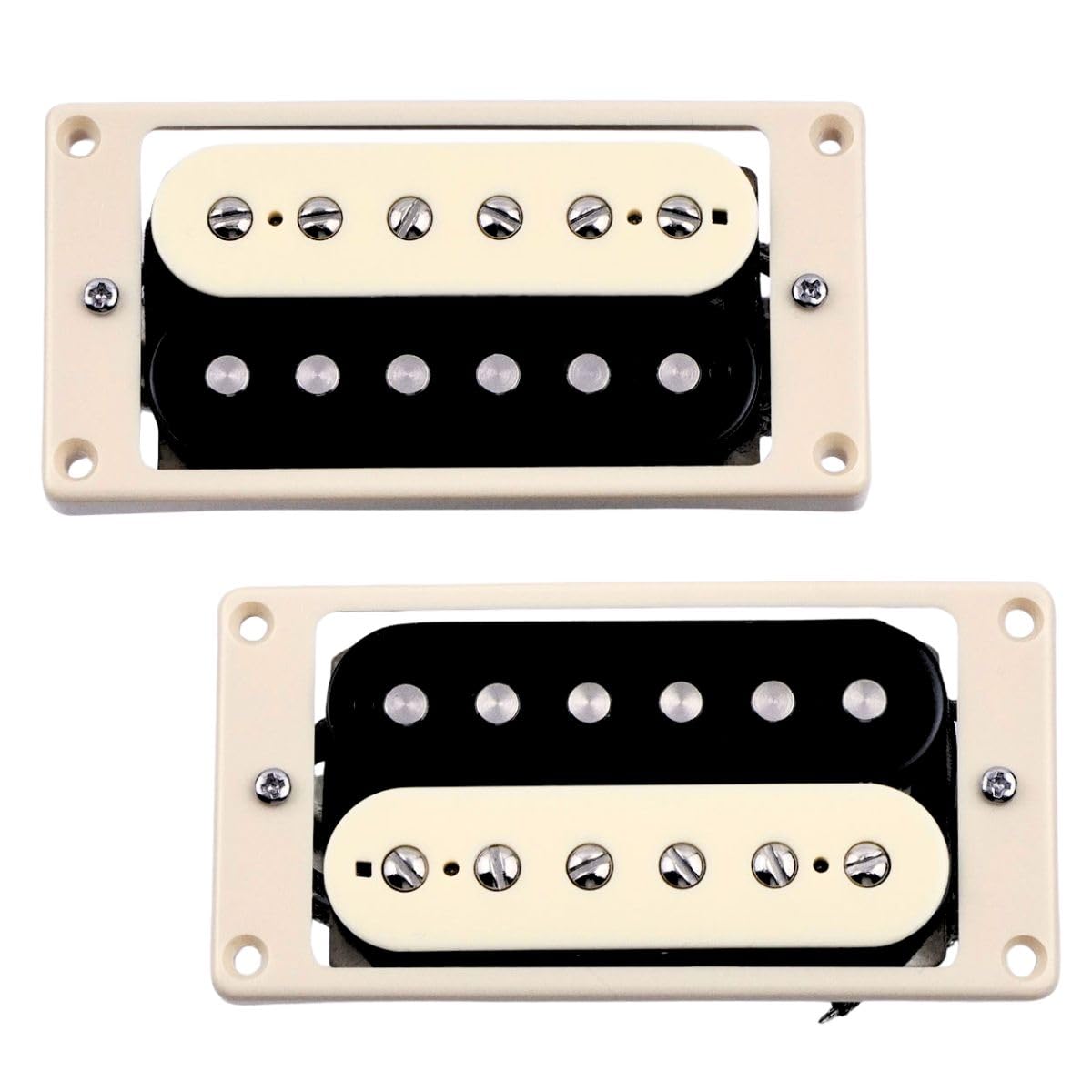 Gib Alnico 2 Humbuckers '57 Classic y '57 Plus Zebra Classic Plus - Juego de cables trenzados PAF Pastillas 50/50 mm, puente/cuello, para guitarra Gibson LP LES PUAL