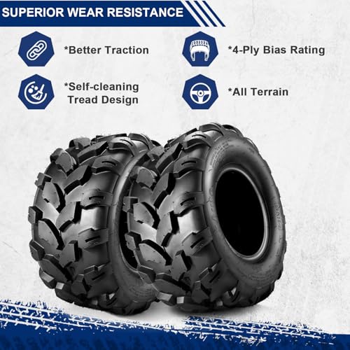 MaxAuto 2PCS Sport ATV Tires 18x9.5-8 18x9.50x8 Lawn Mower Off-Road ATV UTV Tire 4PR Turf Tires Mud Sand Trial Tires P311