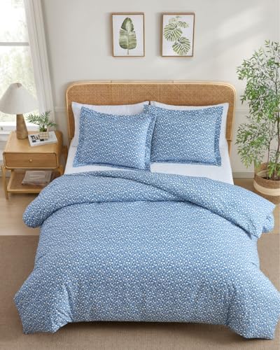 Image of Duvet Cover Twin /TXL Size - Floral Duvet Cover - 2 Piece - Bluefield