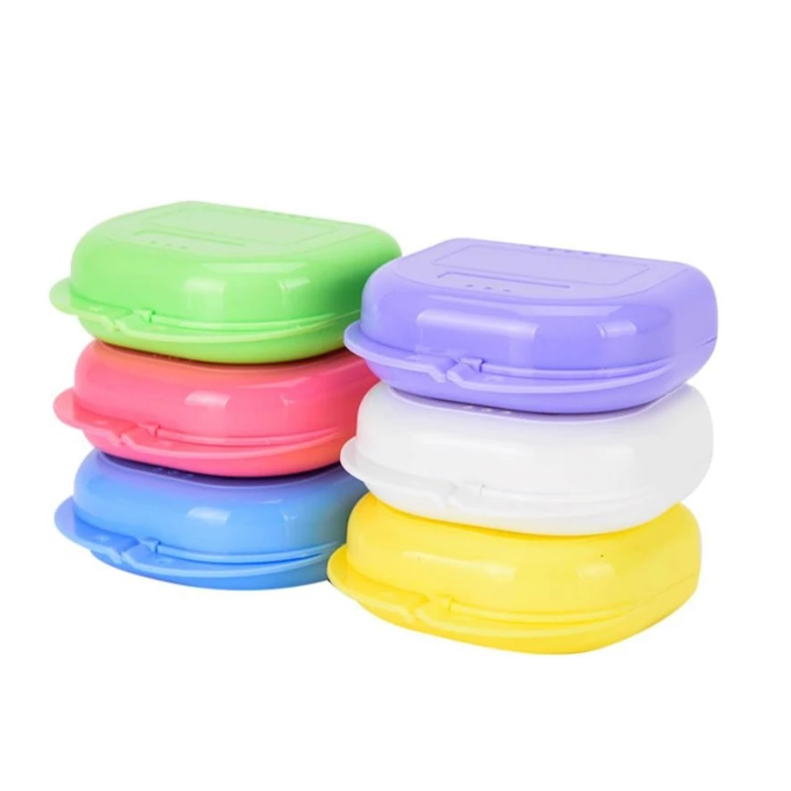 Custodia per protesi dentaria Scatola porta-protesi da 50 pezzi, custodia for protesi parziali, contenitori for denti ortodontici, contenitore for dentiera(50pcs Red)