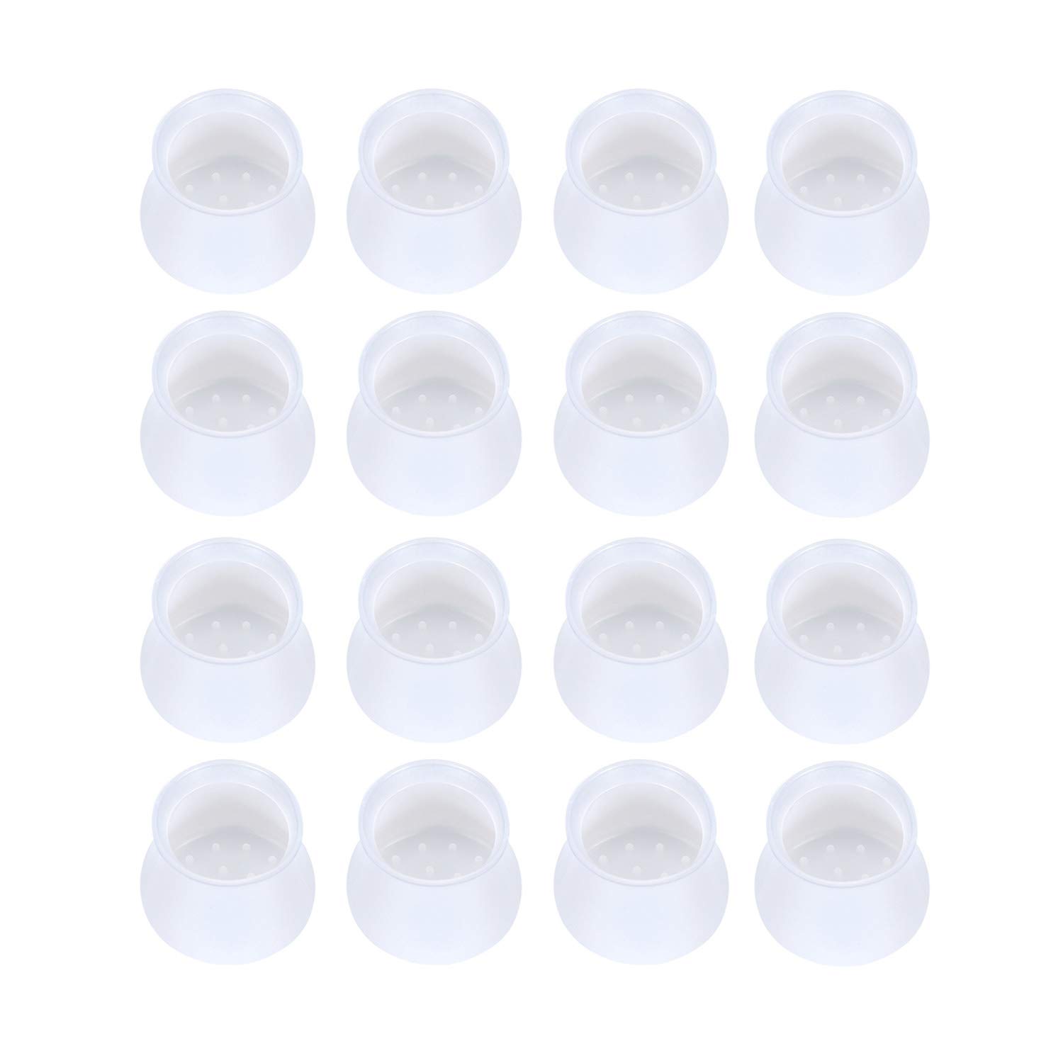 Tenckat 16 Pcs φ1.5inch/38mm Anti-Scratch Silicon Furniture Leg Protection Cover, Table Chair Leg Silicone Pad Protector for Furniture Feet Pads Cap, Dining or Wooden Garden Table and Chair