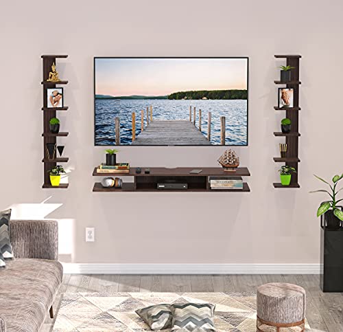 Bluewud Estoye Wall Mount TV Entertainment Unit (Wenge - Large ...