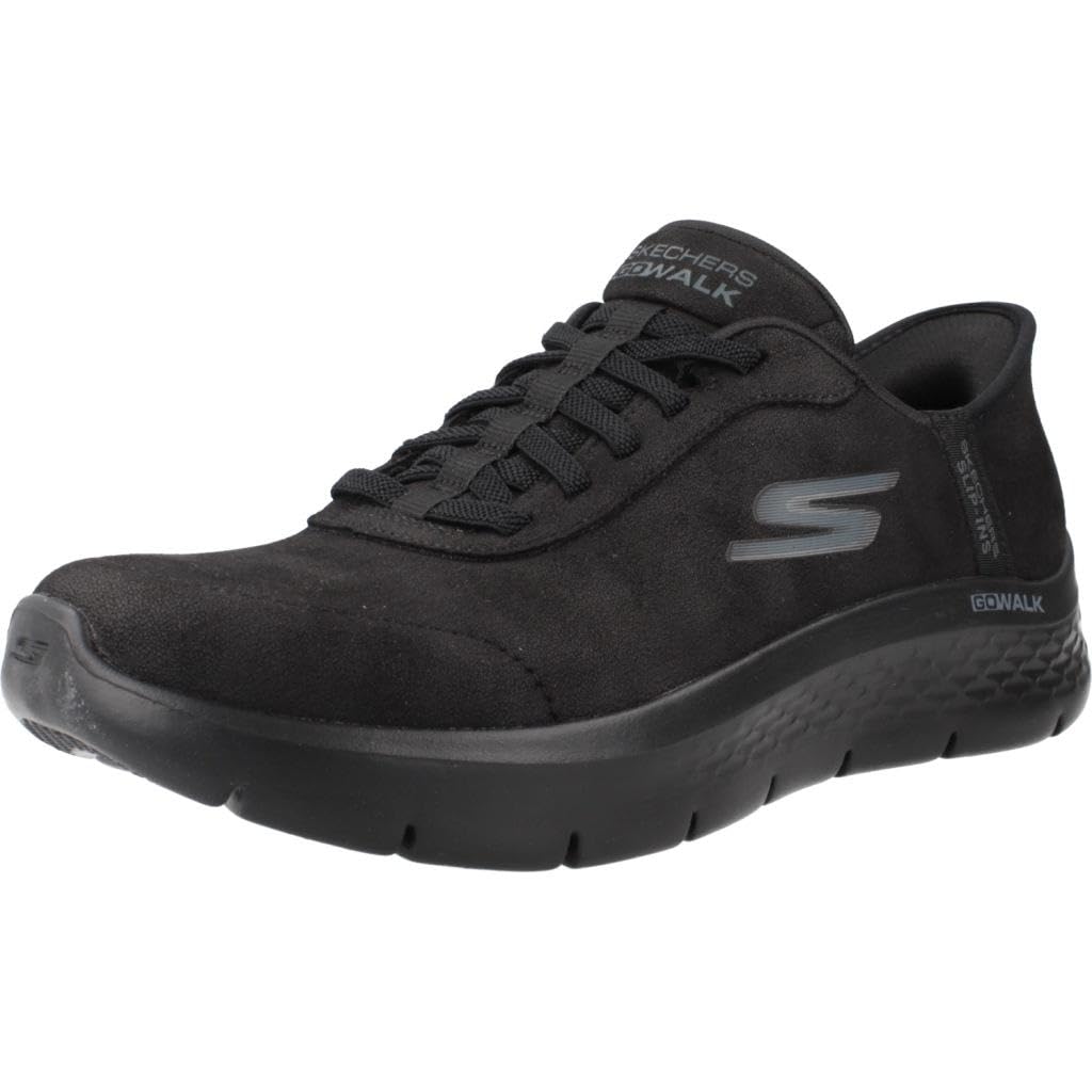 Skechers Donna Go Walk Flex Mali Slip-In ALLENATRICE, Black Textile/Trim, 37.5 EU