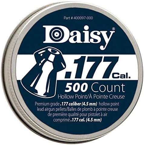 Daisy Outdoor Products 987780-446 0.177 500 Count Hollow Point Pellets, Silver, 4.5 mm