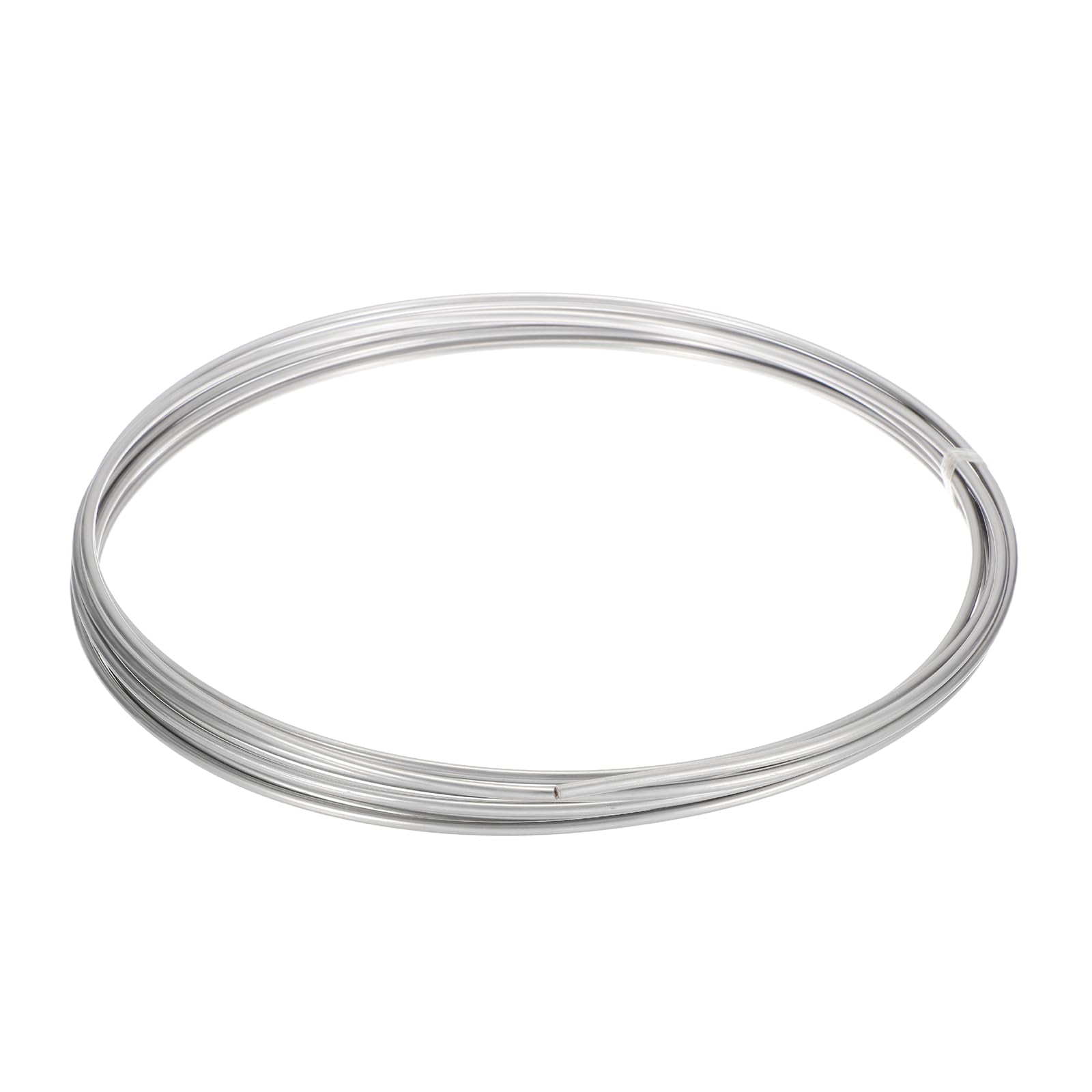 sourcing map Stainless Steel Tubing Coil, 1/32" Wall Thickness 3/16" OD x 24.61 ft Industrial 304 Stainless Steel Coil Tube, Flexible Welded Steel Tubing Round Metal Pipe, Silver Tone