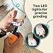 LuckyTail Pet Nail Grinder for Dogs and Cats - Super Quiet and Low Vibration Electric Dog Nail Grinder with 2 LED Lights - USB Rechargeable and Cordless - 2 Speeds - Small to Large Pets - Orange