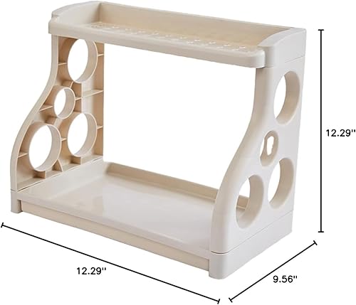Miniatura 10 de Alipis 1 soporte de almacenamiento de doble capa, multifunción, plegable, multicapa, estante de almacenamiento de doble capa, estantes de