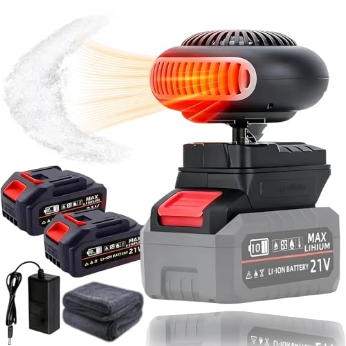 Auto Heizung mit Akku, akku heizlüfter, Tragbare 170W Auto...