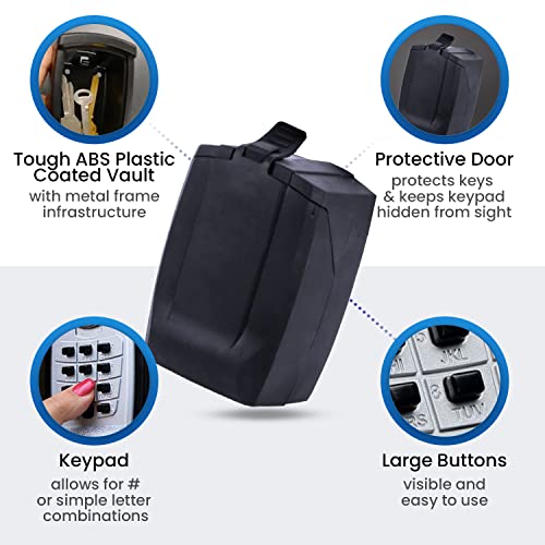 KeyGuard Pro SL-590-Cvr Outdoor Lock Box with Protective Rubber Cover Medium, Silver & Black - Image 3