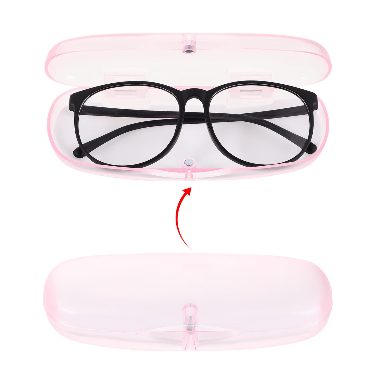10pezzi Scatola Porta Occhiali Rigida Trasparente Opaca Custodia Protettiva Antiurto Portatile Per Occhiali Da Sole Vista Contenitore Per Da Donna Uomo