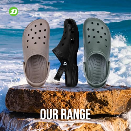 Image of DOCTOR EXTRA SOFT Men's Classic Casual Clogs /Sandals with Adjustable Back Strap for Adult | Comfortable & Light Weight | Stylish & Anti-Skid | Waterproof & Daily Mules for Gents & Boys D-501