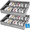 Photo 1 of *****SIMILAR**** INAYA Under Bed Shoe Storage Organizer Set of 2, Fits 32 Pairs, Underbed Shoe Box Storage Containers Adjustable Dividers w/Bottom Support, Clear Foldable Shoes Storage w/Reinforced Handles