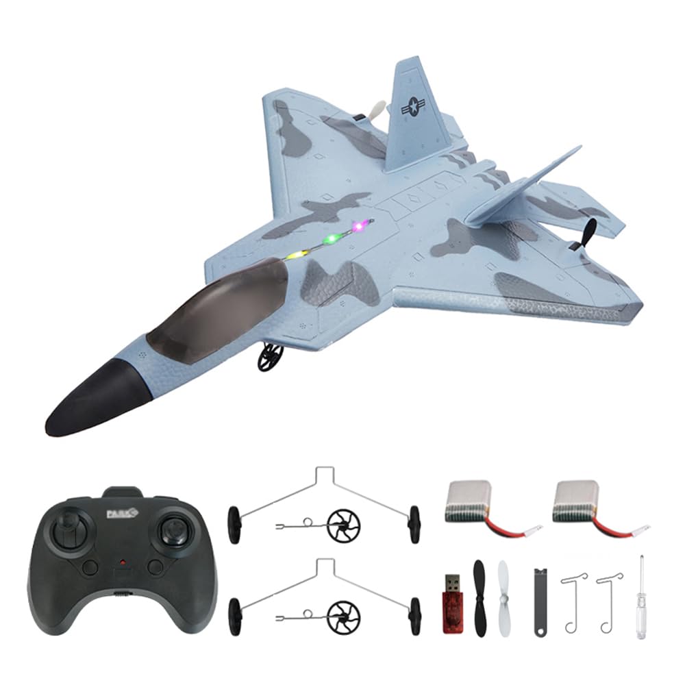 RC-Flugzeug F22 Raptor Modell 2CH LED RTF P530 RC Jet 2,4 GHz RC-Flugzeug Segelflugzeug mit 2 Batterien