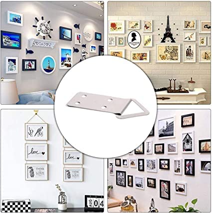 Image of D Ring Picture Hangers 42mm x 11mm Hardware Assortment Kit, for Home Decoration Hanging Clock Paintings Artwork Creative Picture Frame Photo Hanging Solutions Black Tone 50pcs