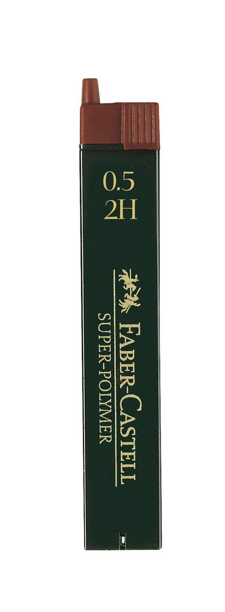 Faber-Castell Super-Polymer Fineline Leads (Pack of 12) - 0.50mm 2H