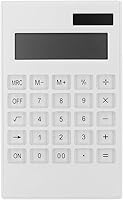 SEWACC Solar Calculator Ultra-Thin Portable with Large Buttons - Solar-Powered Basic for Office, Financial & Business Use, White