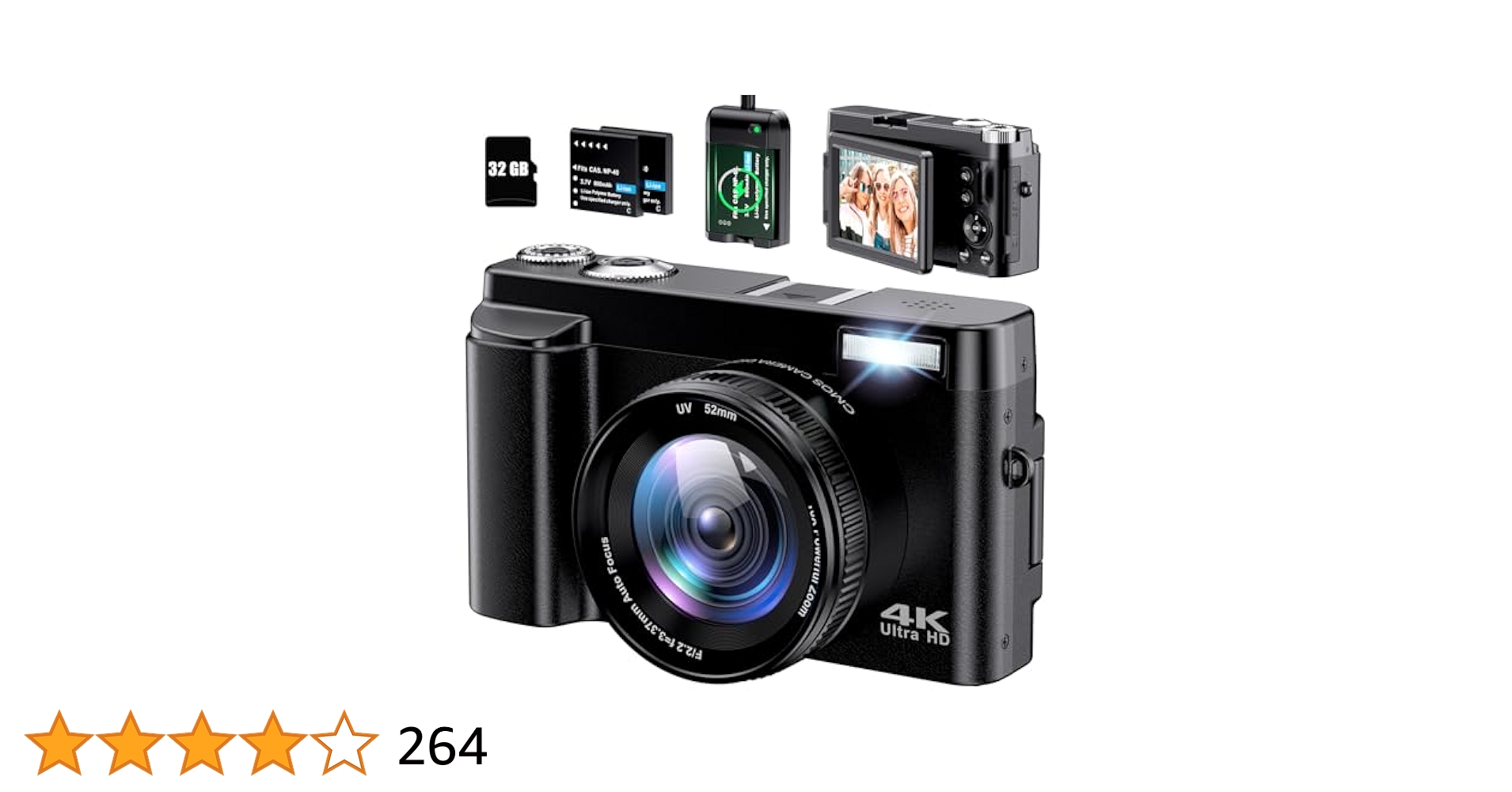 Amazon | 4K Digital Camera for Photography Autofocus 48MP 4K