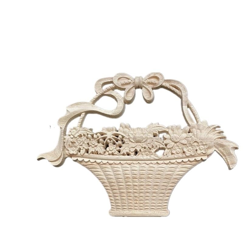 Moulure en bois massif sculpté de roses chic pour décor de meuble et maison