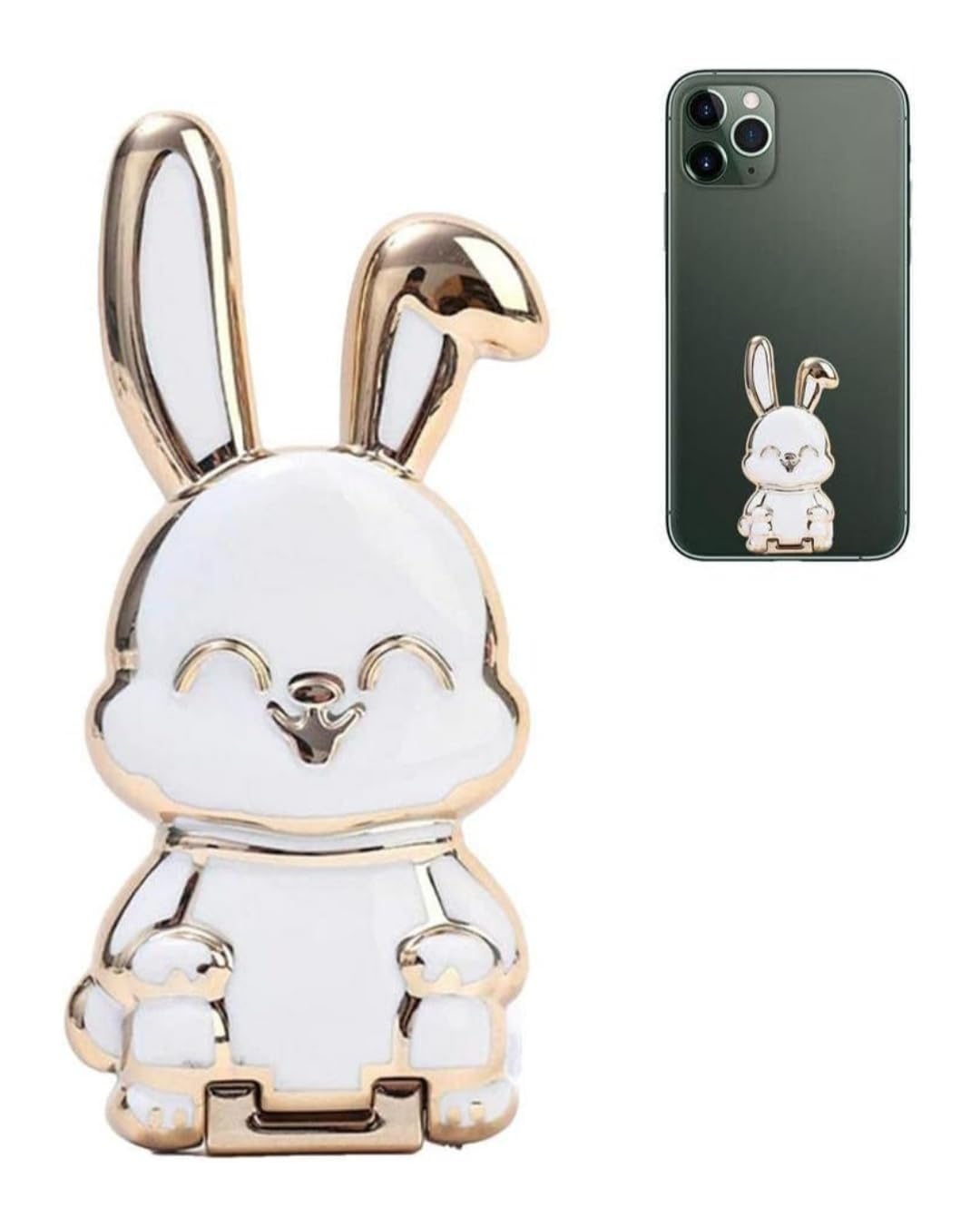 Cute Bunny Sticky Phone Holder with Kickstand, Foldable Rabbit Mobile Phone Stand, Adhesive Phone Stand, Phone Rack (Color May Vary, Pack of 1)-image-20