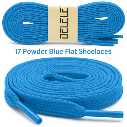 Image of DELELE Solid Flat Shoelaces Hollow Thick Athletic Shoe Laces Strings 2 Pair
