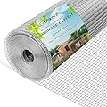 Gbekery Hardware Cloth 1/2 inch 16in x 50ft 19 Gauge, Hot-dip Galvanized After Welding Chicken Wire Mesh Roll Garden Plant Welded Metal Wire Fencing Roll, Rabbit Cages Snake Fence