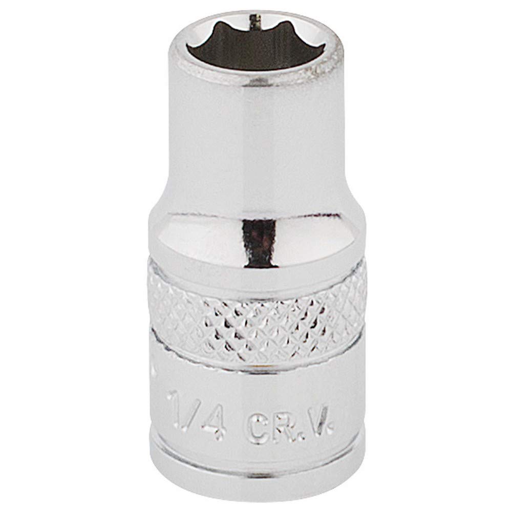 Draper 48444 1/4" Square Drive Polished Chrome Imperial Socket, 1/4" Size