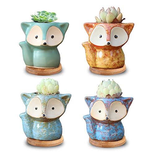 Happy Nature Set 4 Keramik-Blumentöpfe Madeira – Dunkelgrau, Kugelförmig, Ø 16 Cm, H 13,5 Cm