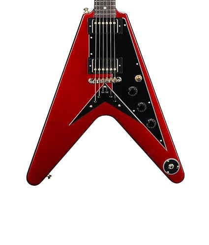 Amazon.com: Epiphone EXCLUSIVE Flying V, Ruby Red with Gold