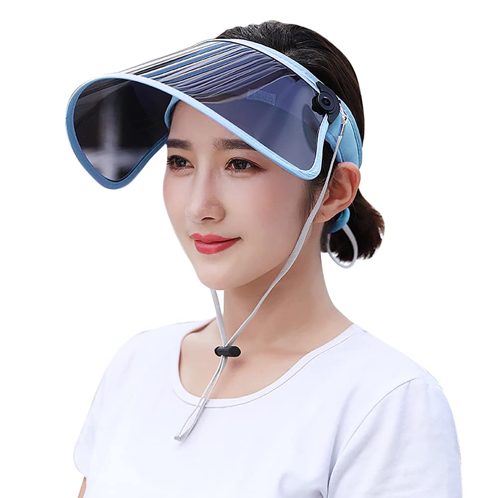 Women Sun Visor Face Shield Sunblock UV Protection Visor Hat UPF 50+ Beach Sun Hat Adjustable Golf Tennis Sports Cap